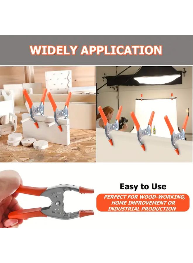 6 قطع 6 بوصة مشابك زنبركية معدنية ثقيلة فتحة الفك 2.5 بوصة لأعمال النجارة - Image 5