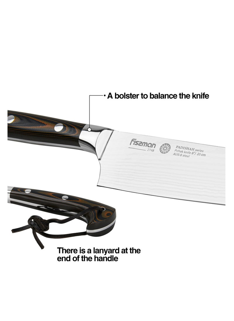 Fissman 8'' Pchak Knife PADISHAH (AUS-8 steel), Uzbek Knife, Great For Chopping, Cutting, And Preparing Meats, Vegetables, And Bread  - Image 3