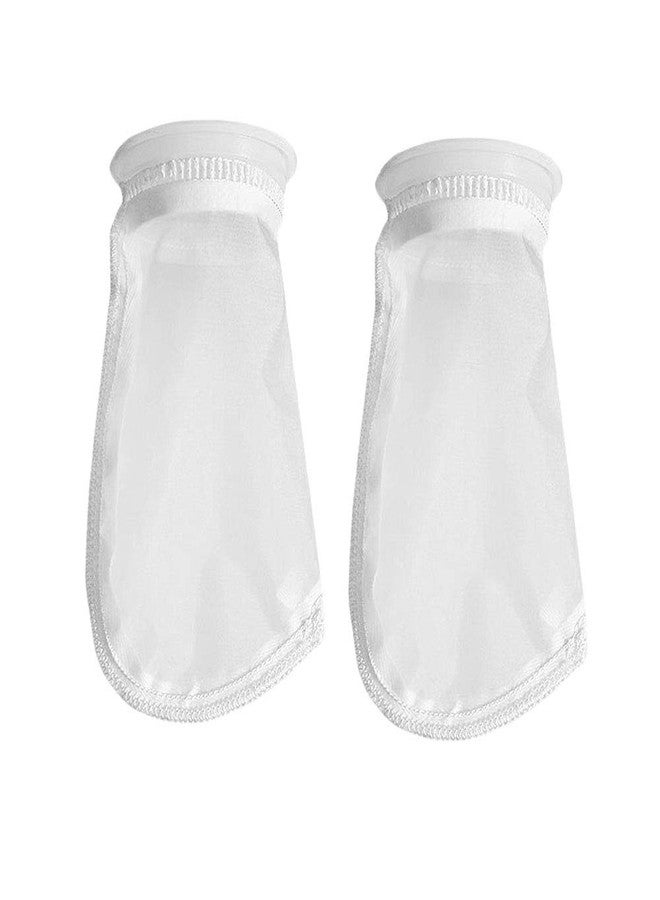 Honritone 2 Pack 100 Micron 4" Plastic Ring, 9" Short Bag Nylon Mesh 4 Inch Filter Socks Bags for Aquarium Marine Reef Sump - Image 1