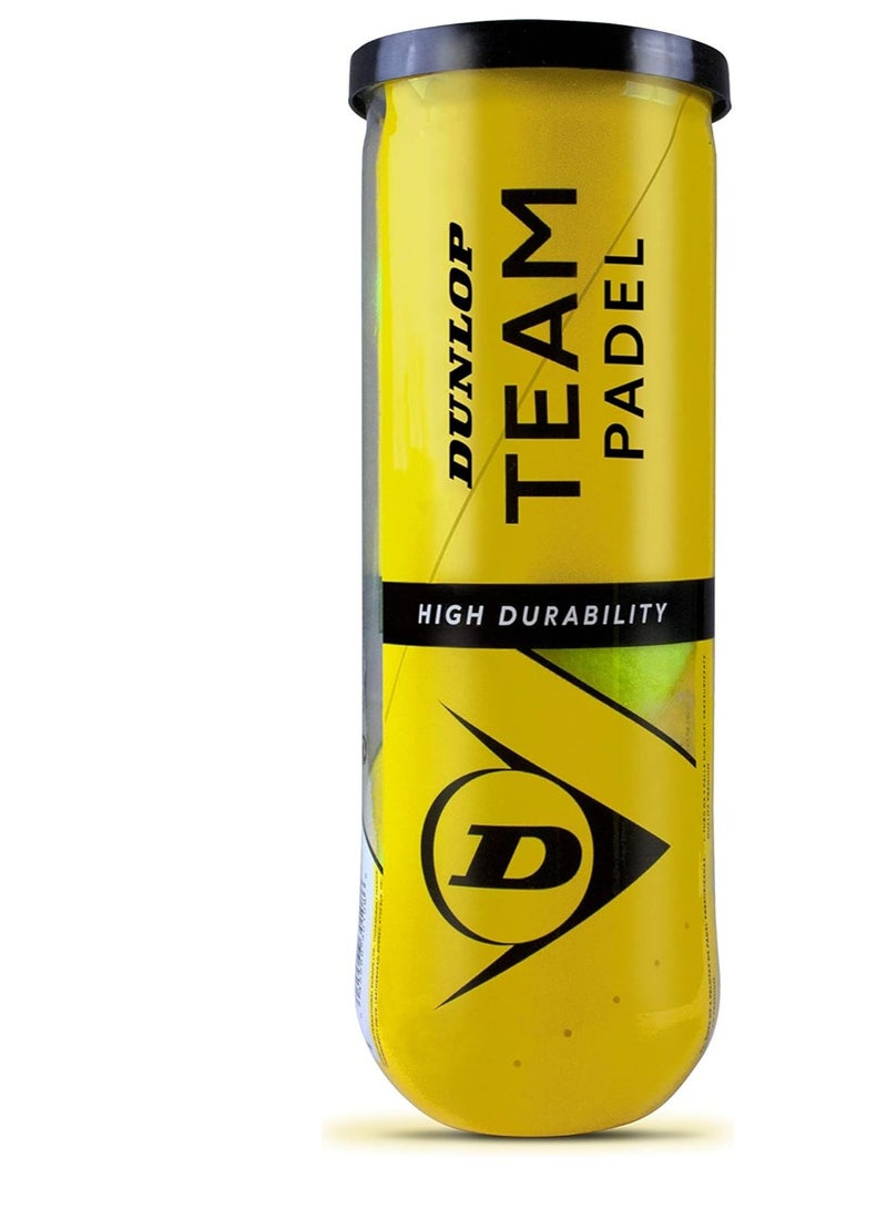 DUNLOP TB Team Padel Balls | 3 Pack | High-Performance Balls | For Intense Matches  - Image 2