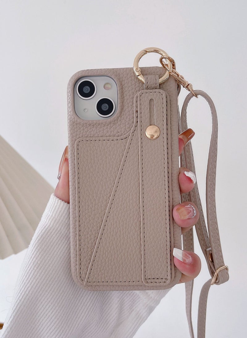 Suteni Back Cover Card Slots Leather Phone Case for iPhone - Image 1