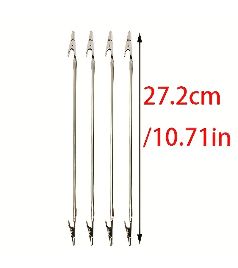 9Pcs Heavy Duty Multifunctional Double Head Alligator Clip Holder Metal Rod Can Be Bent 360 Degrees Arbitrarily Freely Adjust The Angle Suitable For Office Model Making Home Mosquito Repellent - Image 2