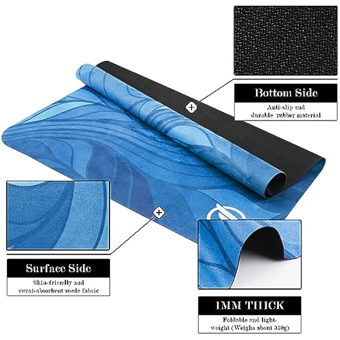 rayihni Pilates Reformer Mat Non Slip Portable Yoga Workout Accessories Home Gym Exercise Machine Equipment Cover Pad, Sweat Absorbent, Foldable, Hygienic, 96X56Cm - Image 2