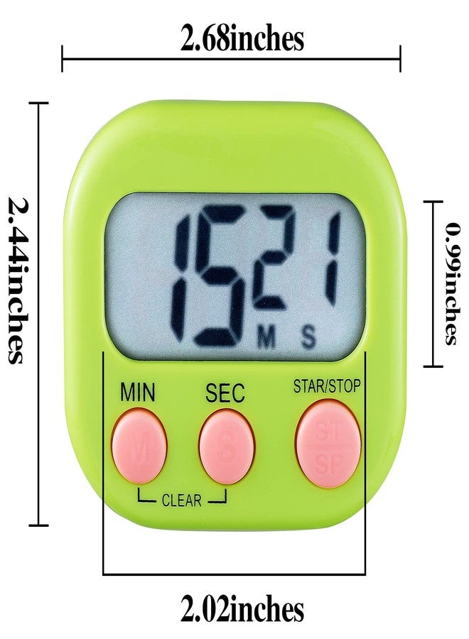 Extrapins 4Pieces Digital Kitchen Timer,Cooking Timer,Countdown Timer Big Digits,Loud Alarm Timers,Magnetic Back and ON/Off Switch,Classroom Timers for Teachers Kids,Minute Second Count Up Countdown. - Image 2