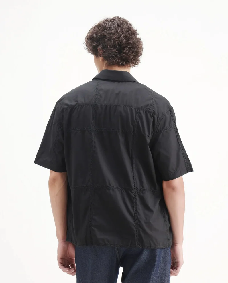Rare Rabbit Men's Embroidered Regular Fit Shirt