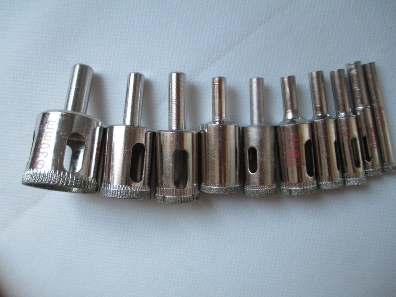 Generic Set Diamond Coated Drill Accessories Bits Hole Saw Glass Cutter Opener Bits 6mm30mm 10pclot  - Image 1