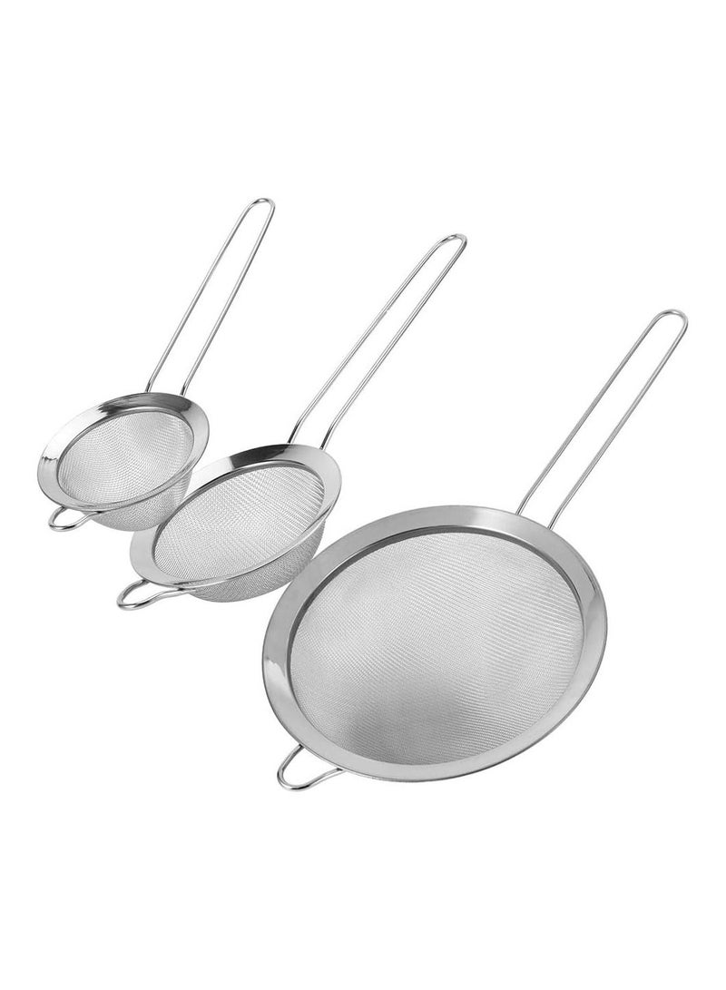 DubaiGallery Stainless Steel Fine Mesh Wire Flour Colander Sifter Sieve Oil Tea Strainer - Image 3