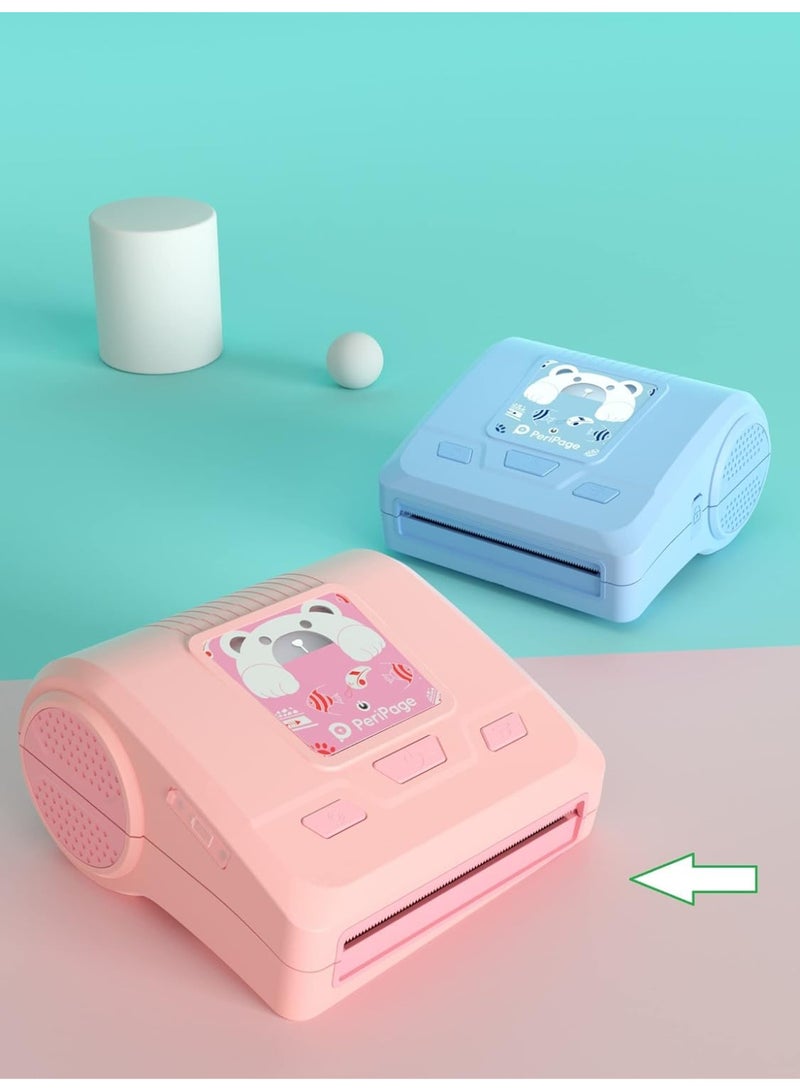 PeriPage A3 203dpi Sticker Printer - Mini Thermal Printer, A3 Sticker Maker Machine, Portable Bluetooth Pocket Phone Printer for Anatomy Flashcards, Journal, Notes, Kids Gift, Receipts, Pink - Image 4