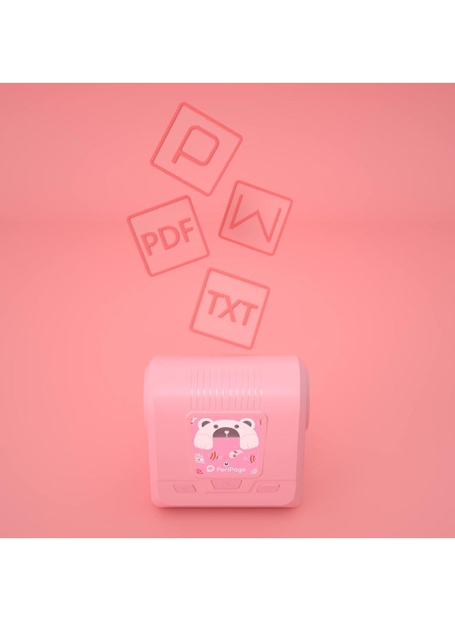 PeriPage A3 203dpi Sticker Printer - Mini Thermal Printer, A3 Sticker Maker Machine, Portable Bluetooth Pocket Phone Printer for Anatomy Flashcards, Journal, Notes, Kids Gift, Receipts, Pink - Image 5