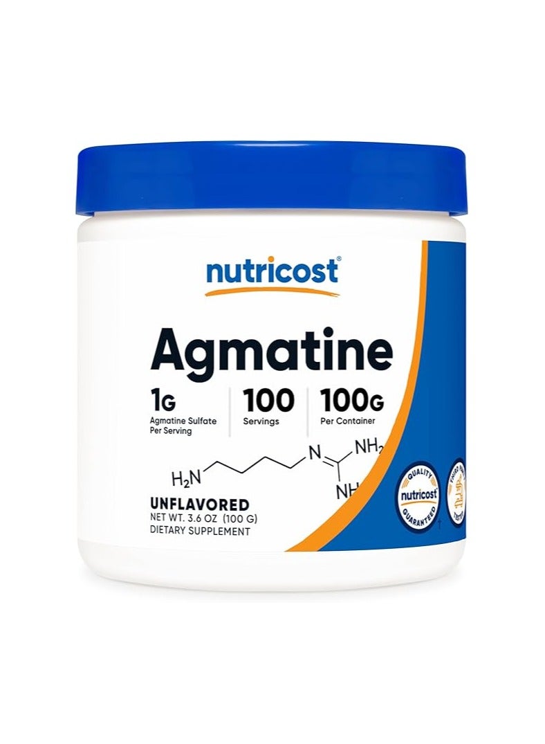 Nutricost Agmatine - Pure Agmatine 100 Servings - Powder - Image 1
