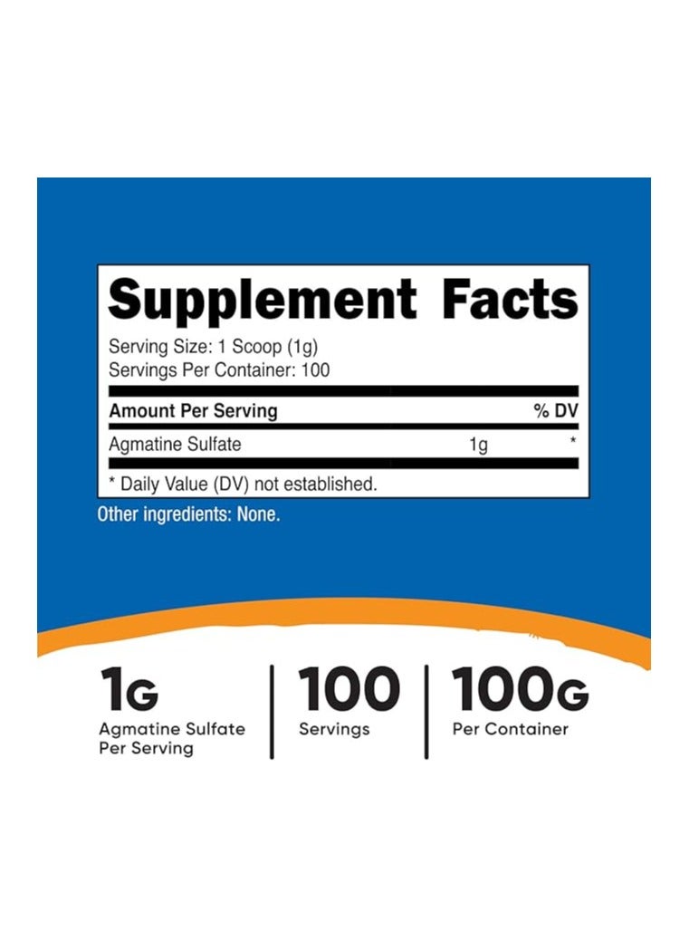 Nutricost Agmatine - Pure Agmatine 100 Servings - Powder - Image 2