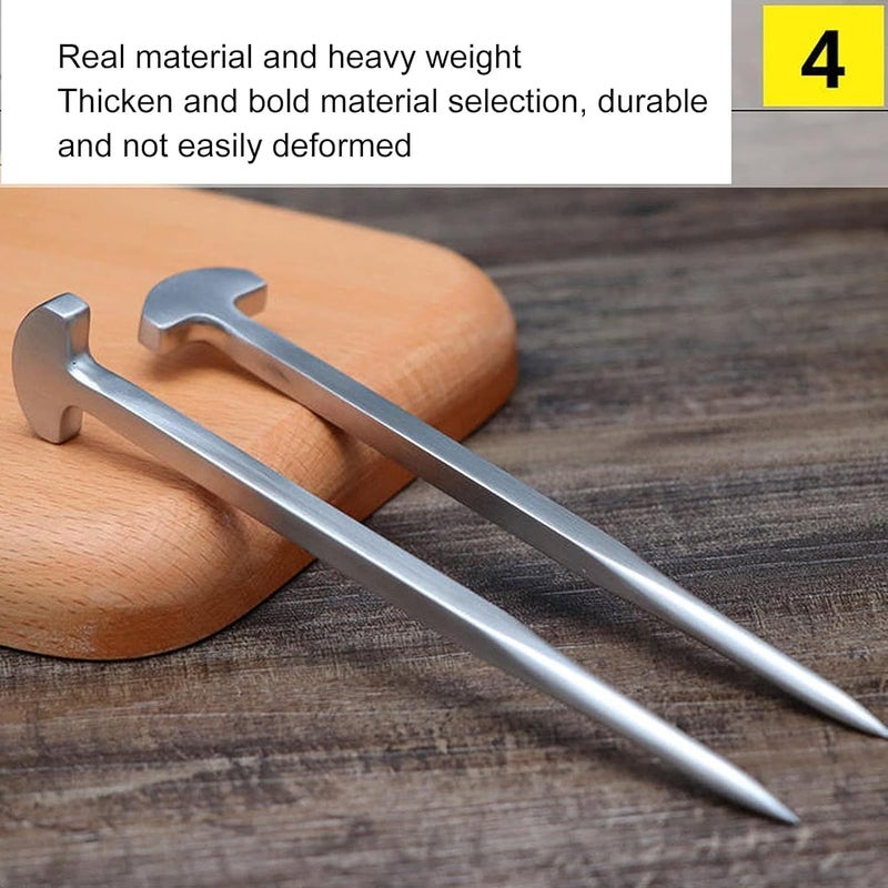 Beufee 2Pcs Japanese Style Eel Spike Sashimi Knife T-shape Stainless Steel Sushi Chef Tools for Home Kitchen Restaurant - Image 5