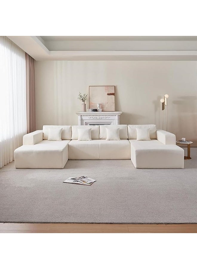 Generic Contemporary U-Shaped 5-Seater Sofa  Oversized Fabric Couch for Living Room  - Image 3