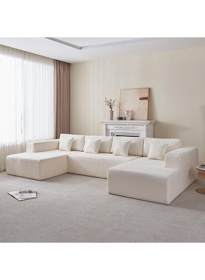 Generic Contemporary U-Shaped 5-Seater Sofa  Oversized Fabric Couch for Living Room  - Image 1
