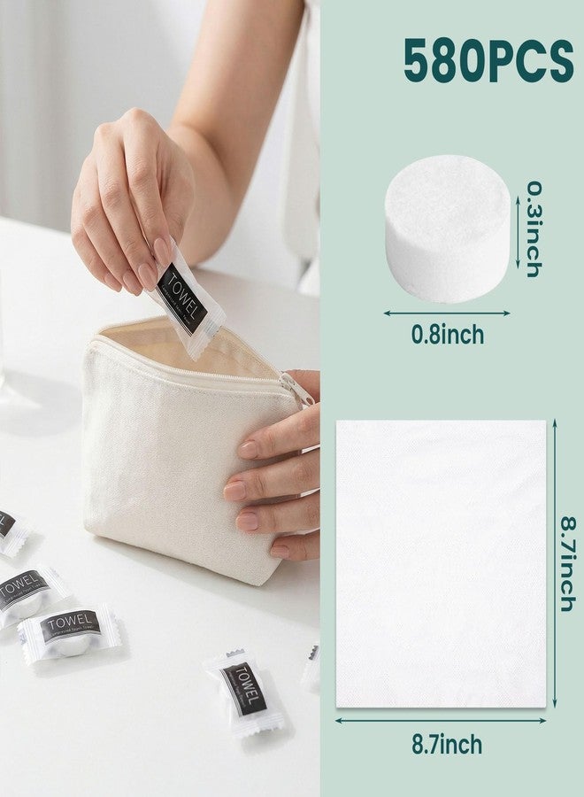 MCPINKY 580 PCS Cotton Compressed Towels, Bulk Disposable Face Towels - Image 2