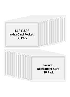 30 Pcs Selfadhesive Index Card Holders Business Card Pockets Clear Plastic Labels Holders For Organizing Storage Bins Library Card Shelves (3.93 X 3.14 Inches) - pzsku/ZC3F09ABE8B3438A8699EZ/45/_/1693829659/4d6bd2cb-fdb0-4316-9607-3f08ec1c18ce