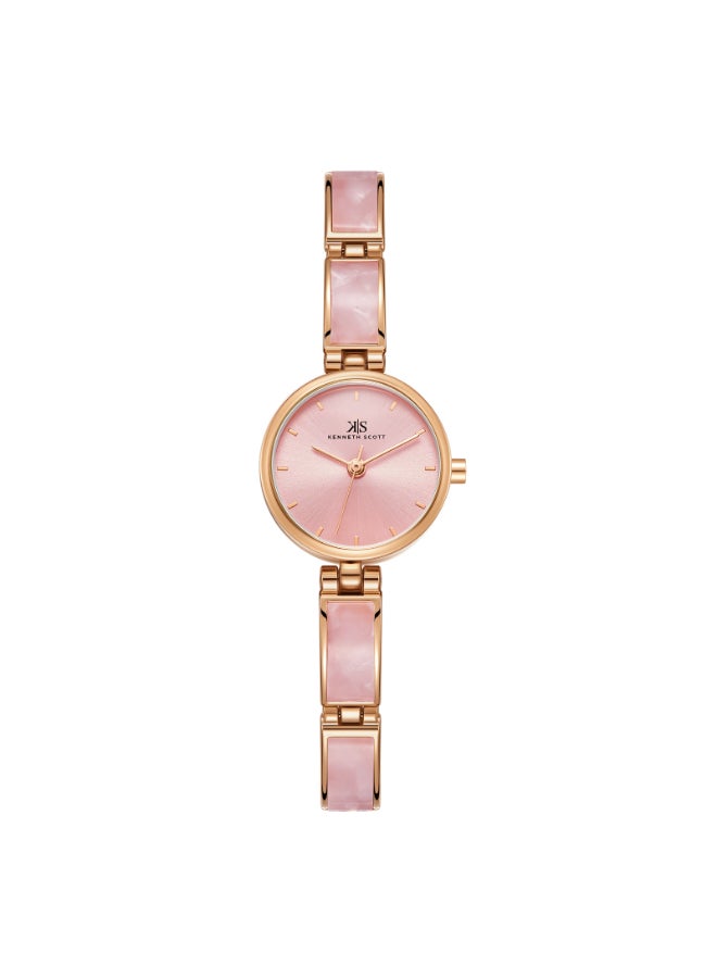 KENNETH SCOTT Women's Alloy and Acetate Plastic Analog Watch K24502-RCPP - 22 mm - Image 1