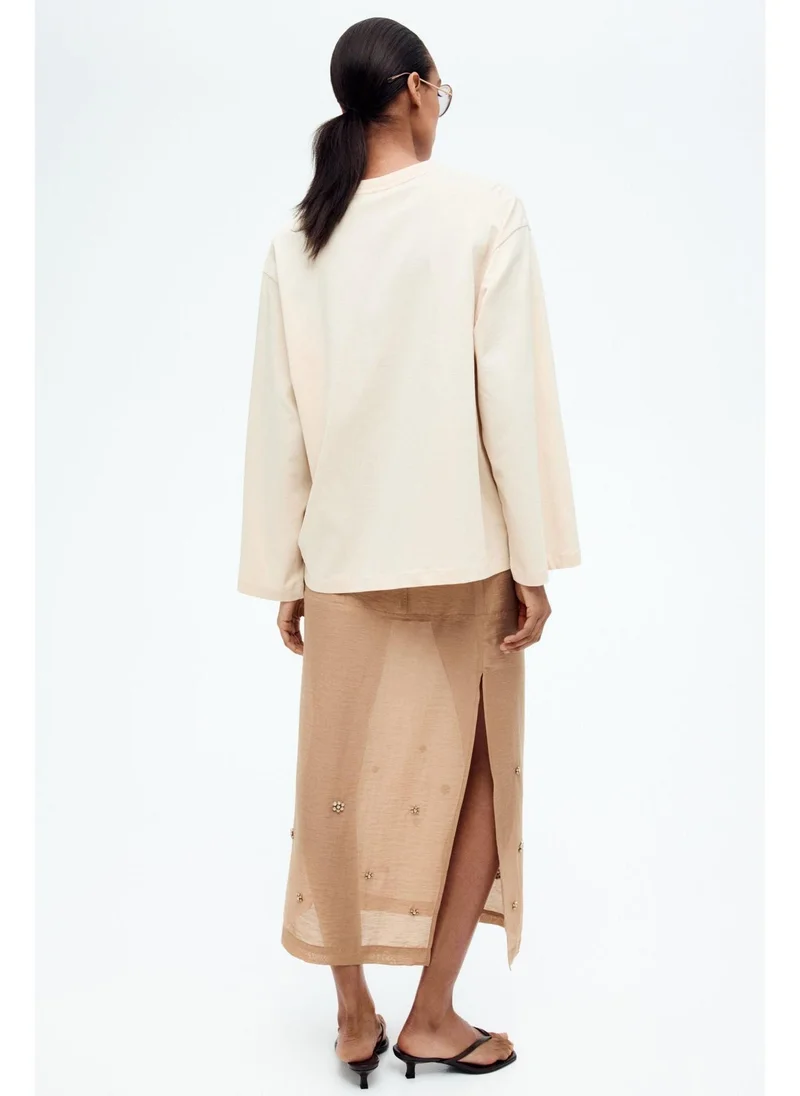 اتش اند ام Loose-fit cotton top