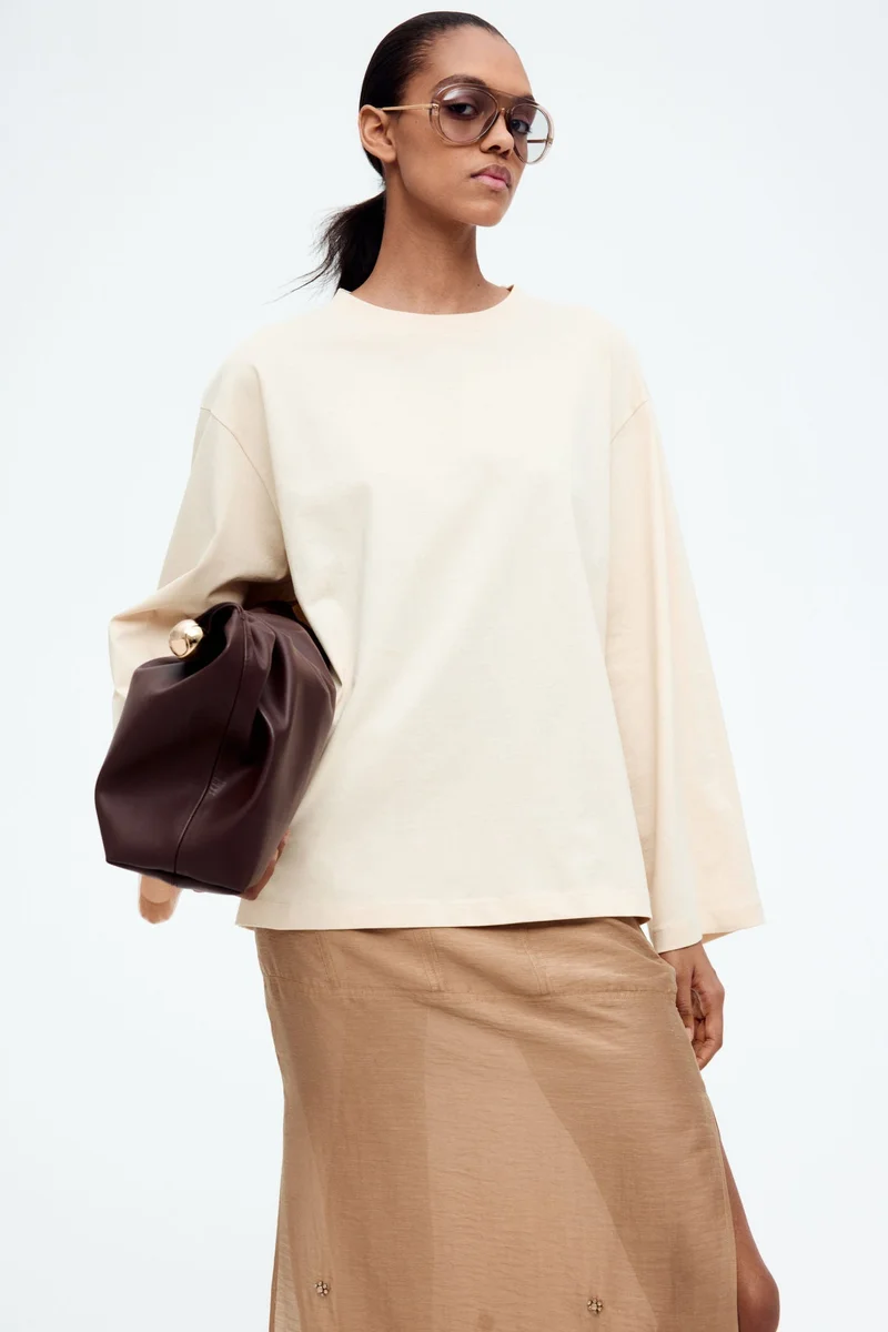 اتش اند ام Loose-fit cotton top