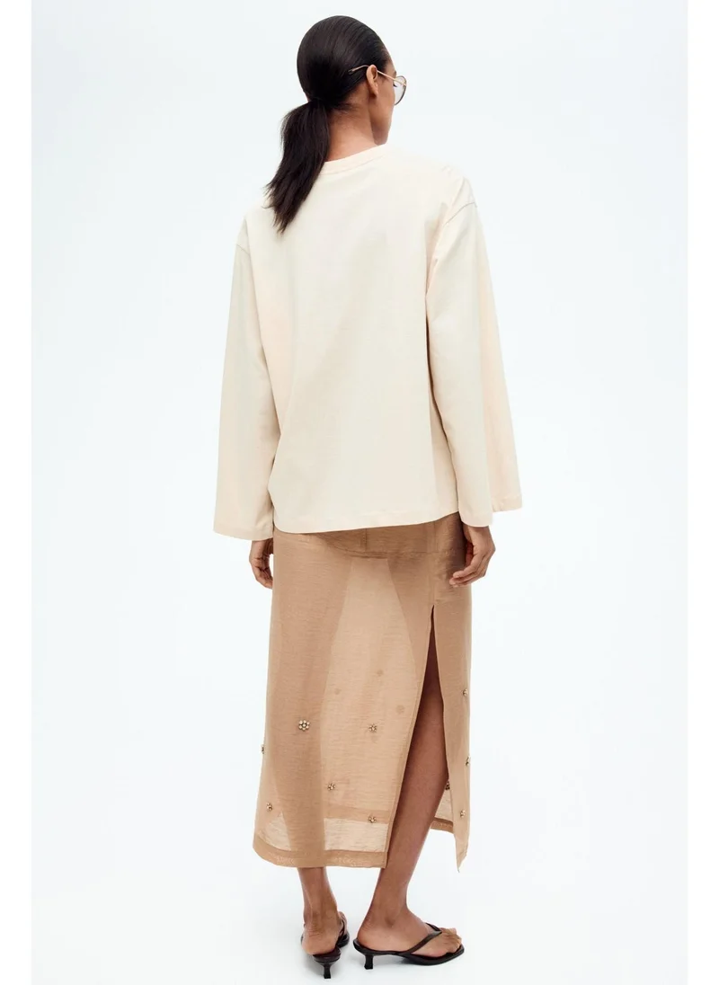 اتش اند ام Loose-fit cotton top