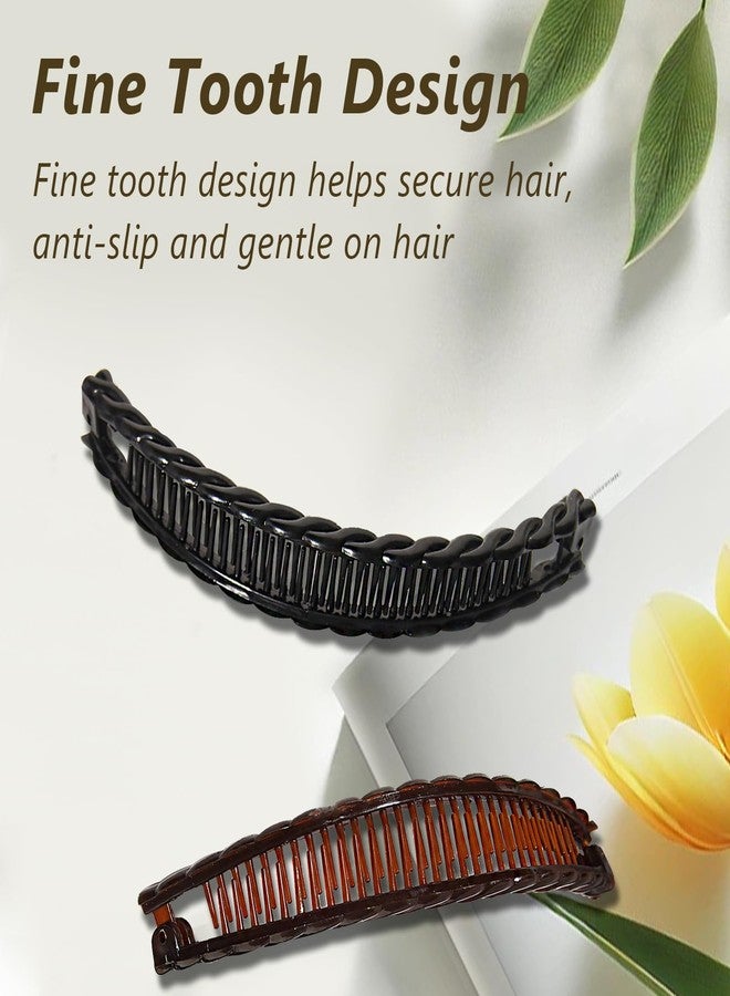 Jaasuee Banana Hair Clip Set - 6-Pack Hair Clincher Combs for Women - Durable Plastic, Dense Teeth, Fish Shape Ponytail Holders for Thick, Long Hair, Ideal Present - Image 5