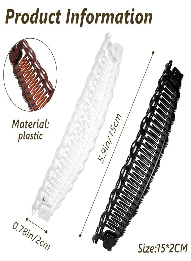 Jaasuee Banana Hair Clip Set - 6-Pack Hair Clincher Combs for Women - Durable Plastic, Dense Teeth, Fish Shape Ponytail Holders for Thick, Long Hair, Ideal Present - Image 2