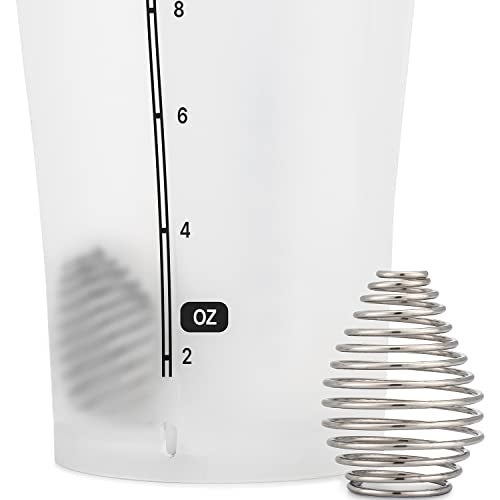 Hydra Cup DualShaker Pro 32 oz Shaker Bottle for Protein Shakes, Shaker Cup w/Handle & Ball Blender Whisks, Dual Mixing Shaker Bottle with Storage, 2 in 1, for Travel To Go, BPA Free (White) - Image 5