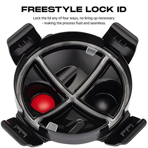 Hydra Cup DualShaker Pro 32 oz Shaker Bottle for Protein Shakes, Shaker Cup w/Handle & Ball Blender Whisks, Dual Mixing Shaker Bottle with Storage, 2 in 1, for Travel To Go, BPA Free (White) - Image 3