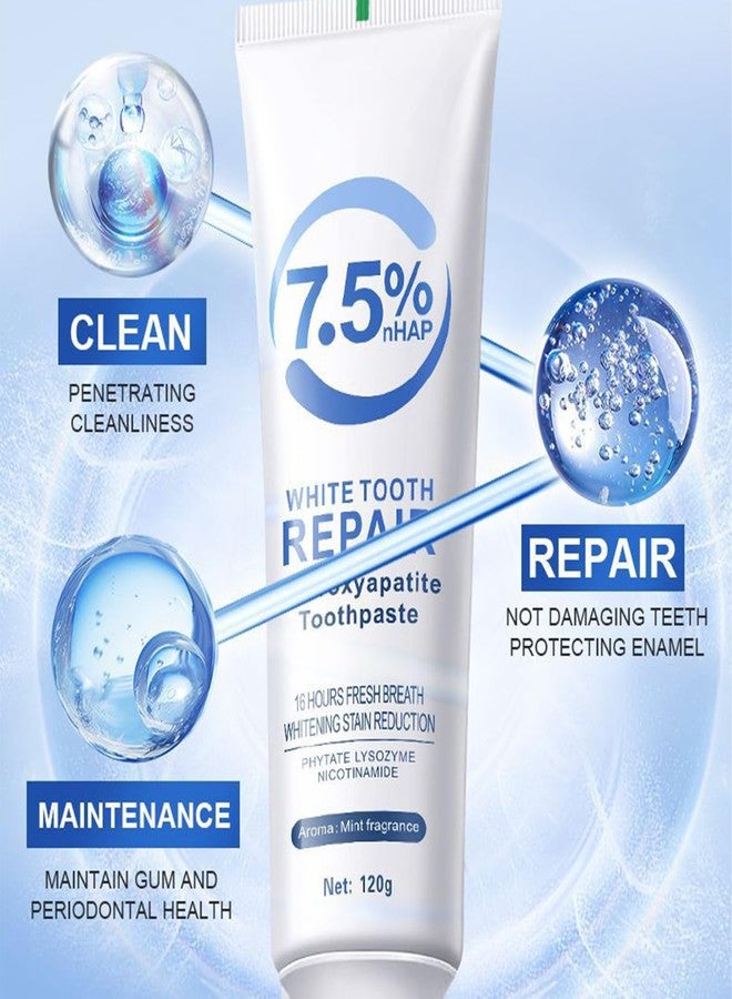 tebazoew Hydroxyapatite Toothpastes for Enamel Protection and Tooth Strengthening, Fluoride-Free Formula for Sensitive Teeth, Gentle and Effective Formula, Gentle Mint, Fresh Breath (1PCS - Image 3