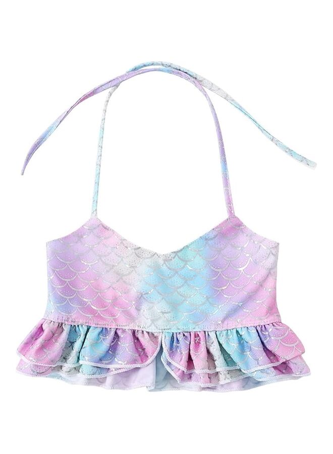 Mermaid Swimsuit Bikini Set for Little Girls Princess Swimming Costume 4 Pieces Kids Role Play Bathing Suit Set?Mermaid for Swimming Girls Swimsuit Princess (Color : Pink, Size120 - Image 2