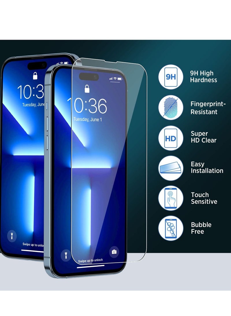 BORTONY Screen Protector Compatible with 14 Pro Max 6.7" Tempered Glass 9H Hardness [HD Clear] [Anti-Scratch] [Bubble Free] For Apple iPhone 14 Pro Max - Image 5