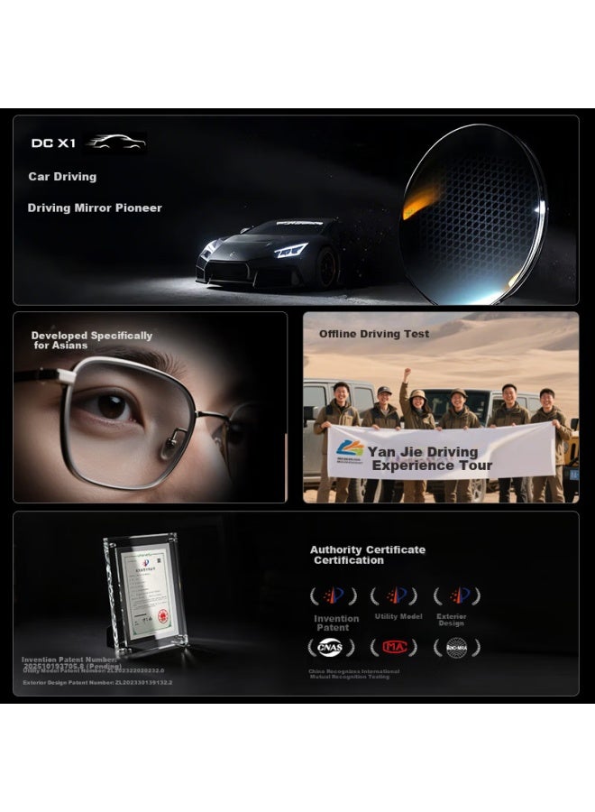 Bertha Yanjie Driving Mirror Men's Anti-glare Strong Light Sungl For Driving, Day And Night Dual-use Sungl - Image 4