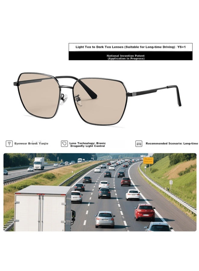 Bertha Yanjie Driving Mirror Men's Anti-glare Strong Light Sungl For Driving, Day And Night Dual-use Sungl - Image 1