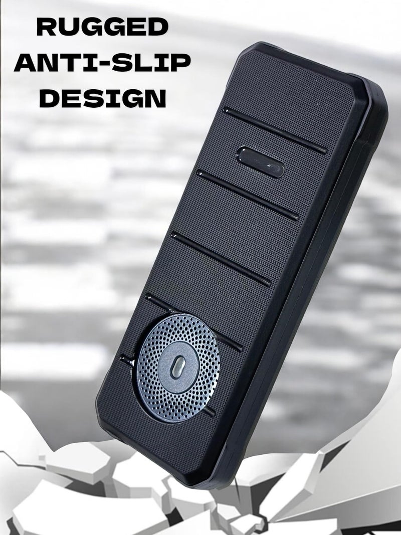 Zaoma غطاء خلفي ZAOMA Tpu متوافق مع Nokia 130 Music 2023 Ds 130M رقم الموديل: Ta-1576-Rugged Case (عبوة من 2) (N130MRugblk), أسود - Image 5