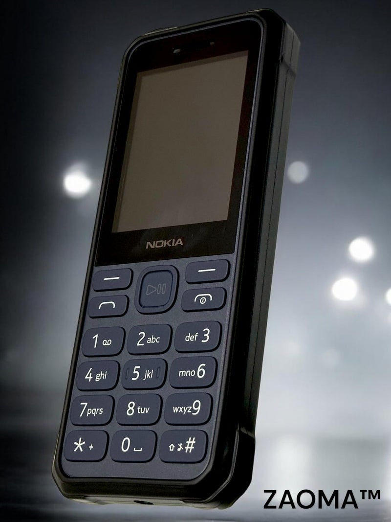 Zaoma غطاء خلفي ZAOMA Tpu متوافق مع Nokia 130 Music 2023 Ds 130M رقم الموديل: Ta-1576-Rugged Case (عبوة من 2) (N130MRugblk), أسود - Image 2