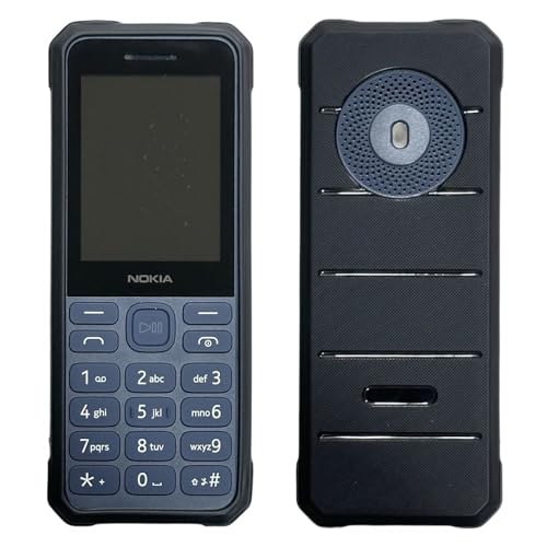 Zaoma غطاء خلفي ZAOMA Tpu متوافق مع Nokia 130 Music 2023 Ds 130M رقم الموديل: Ta-1576-Rugged Case (عبوة من 2) (N130MRugblk), أسود - Image 1