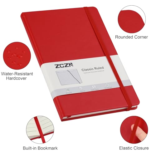 ZCZN 8 Pack Hardcover Journal Notebooks, 5.5"x8.3", Hardcover, 8 Colors, A5 Lined Journals for Notes-taking,Writing,Diary, Ruled Journaling Notebooks for Work School Travel Home - Image 3