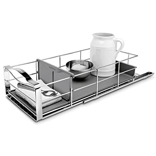 simplehuman 9 inch Pull-Out Cabinet Organizer, Heavy-Gauge Steel Frame - Image 2