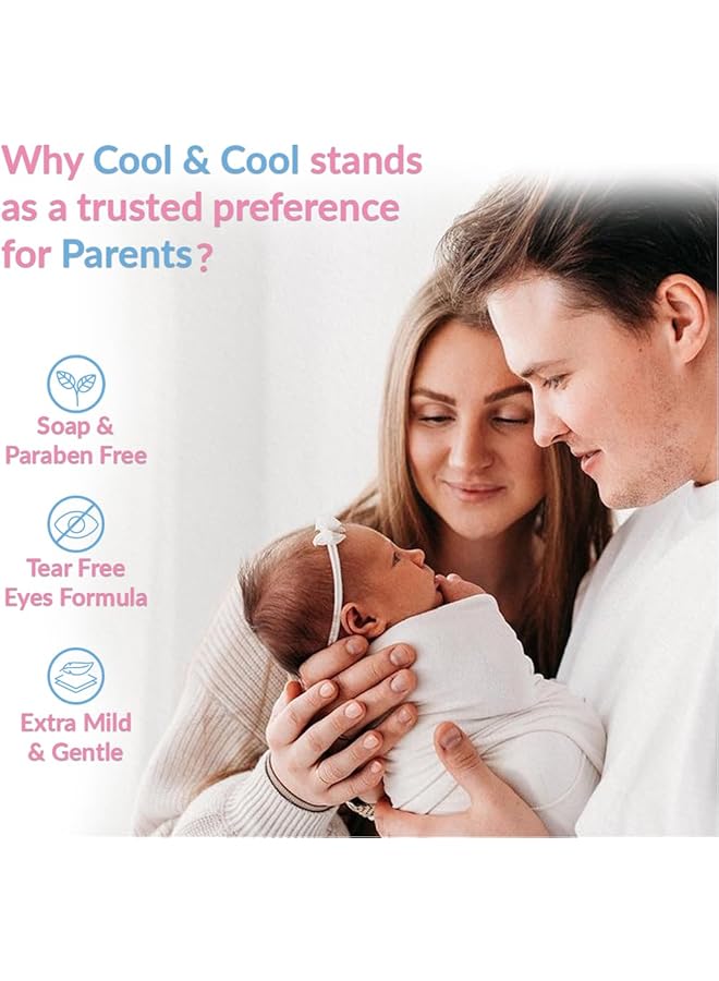 Cool & Cool Baby Washing Gel 1 Liter Head To Toe Baby Bath Dye Free Tear Free Alcohol Free Paraben Free Vitamin E & Aloe Vera Extract With Extra Mild Formula - Image 2