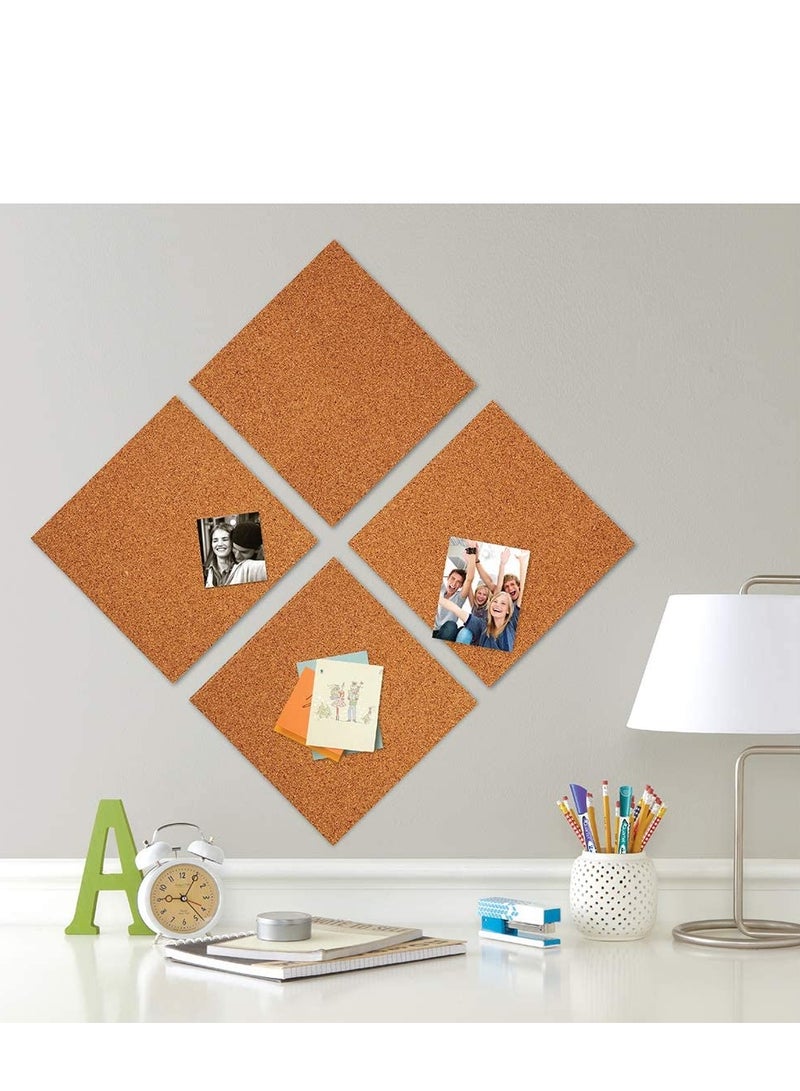 4 Pcs Self Adhesive 30cm Felt Bulletin Boards for Photos Memos Wall Decor with Push Pins - Image 5