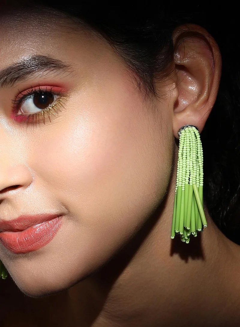 SOHI Long Fringette Artificial Drop Earring Jewellery
