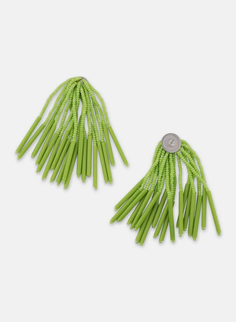 SOHI Long Fringette Artificial Drop Earring Jewellery