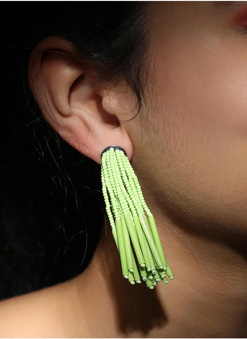 SOHI Women's The Long Fringette Drop Earrings