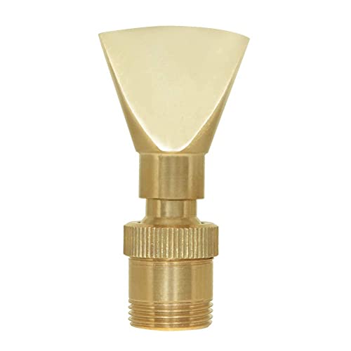 Hooshing Water Fountain Nozzle Spray 1/2" DN15 and 3/4" DN20 Brass Narrow Fan Shaped Water Spray Sprinkler for Garden Pond Amusement Park Museum - Image 4