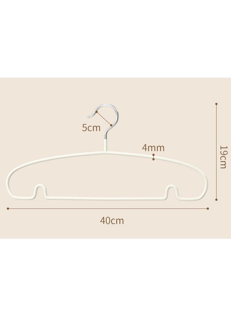 TYCOM Non Slip Hangers Suit Hangers 10 Pack Ultra Thin Space Saving Clothes Hangers with No Shoulder Bump Design for Coats Jackets Pants Dress Clothe White 10 Pieces.  - Image 4