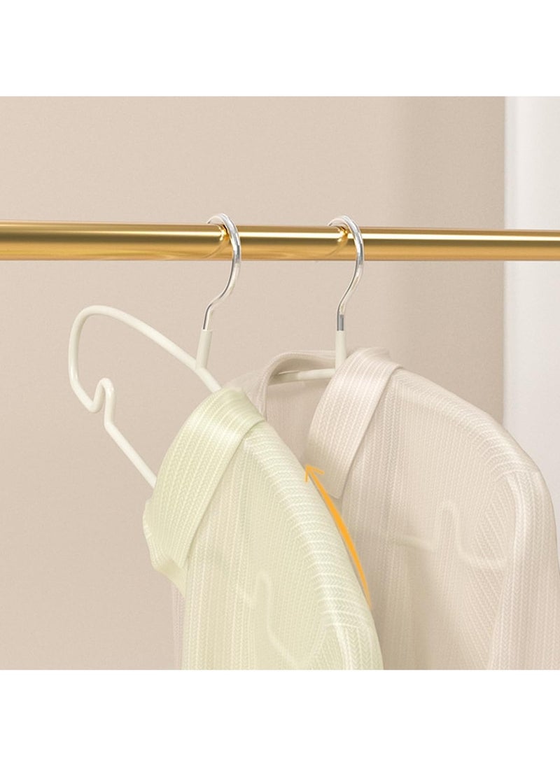TYCOM Non Slip Hangers Suit Hangers 10 Pack Ultra Thin Space Saving Clothes Hangers with No Shoulder Bump Design for Coats Jackets Pants Dress Clothe White 10 Pieces.  - Image 5