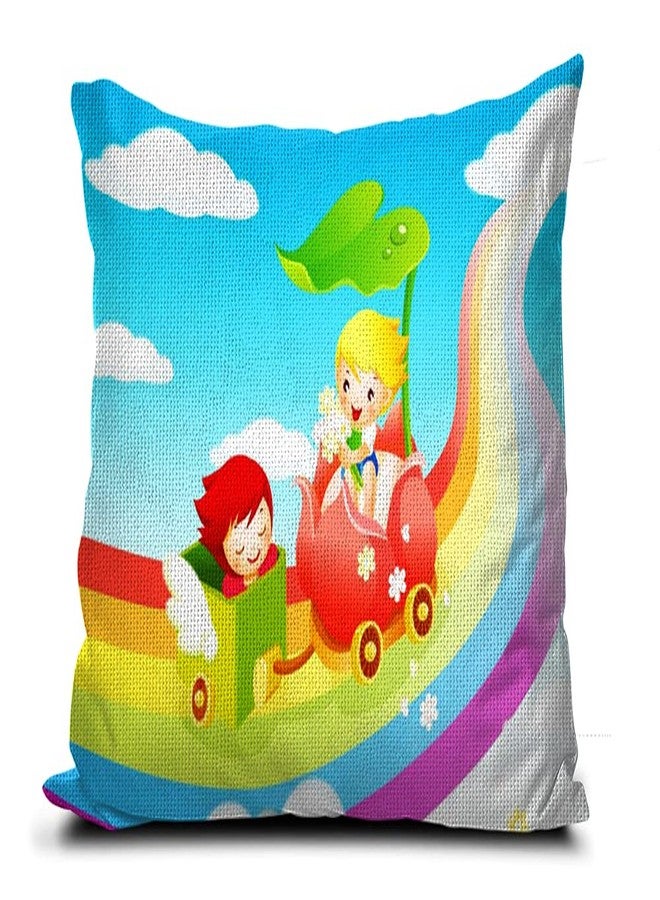 CUDDLY PRINT Cuddlyprint Cartoon Printed Velvet Baby Pillow/Cushion/Toys/Soft Toys/Toddler Pillow/Kids Pillow for Baby Boy/Baby Girl (Rectangle Shape) - 14 x 20-inches Style 12 - Image 1