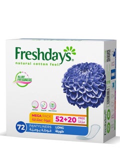 Freshdays Pantyliners Long 72 Pads White  - Image 1