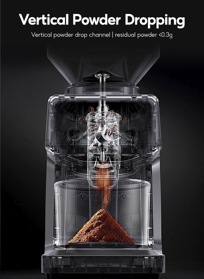 CAFELFFE V60 Conical Burr Coffee Grinder with 51mm/58mm Bracket, 35 Adjustable Grind Settings, Precision Timer, Anti-Static Design,Touchscreen– Ideal for Espresso, Drip, Pour Over, Cold Brew, and French Press - Image 5