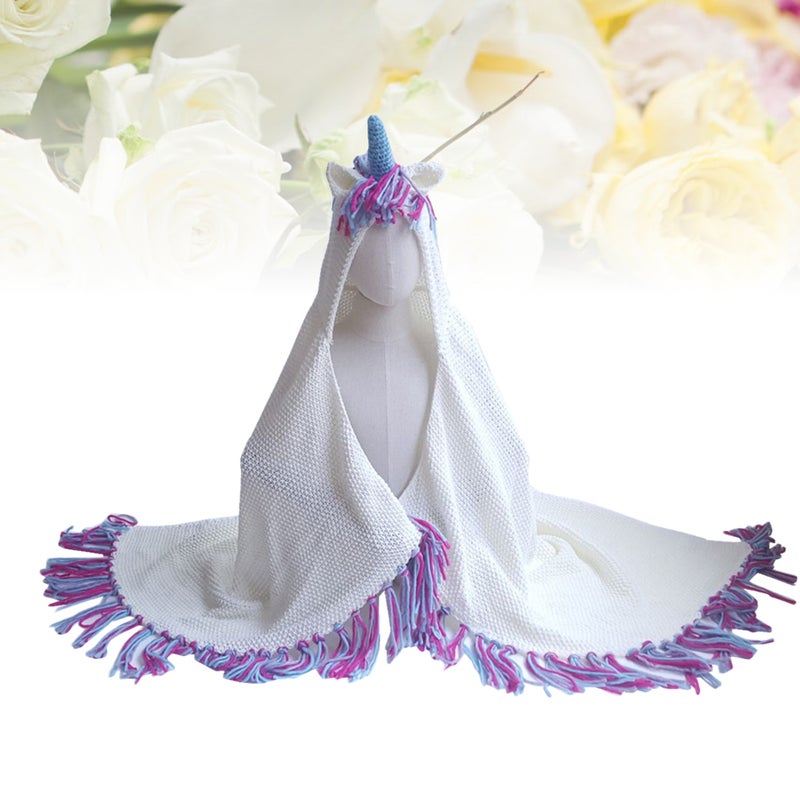 2pcs Colorful Knitted Blanket Cloak Cozy Crochet Sleeping Cover for Children Kids - Image 5